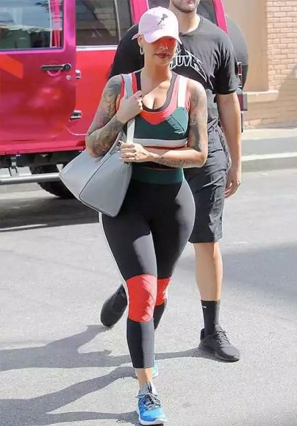 Photos: Amber Rose attends DWS practice in see-through leggings